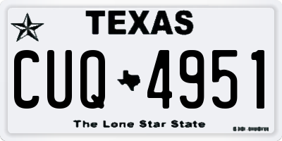 TX license plate CUQ4951