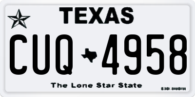 TX license plate CUQ4958