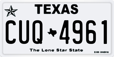 TX license plate CUQ4961