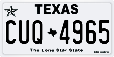 TX license plate CUQ4965