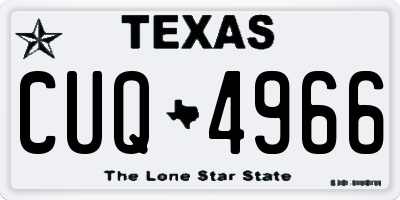 TX license plate CUQ4966