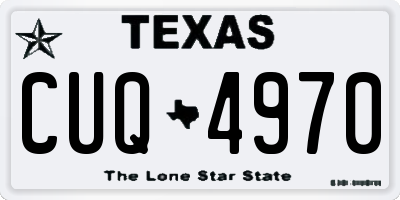 TX license plate CUQ4970