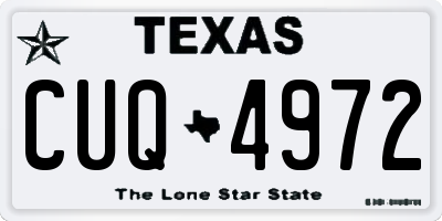 TX license plate CUQ4972