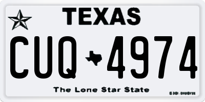 TX license plate CUQ4974