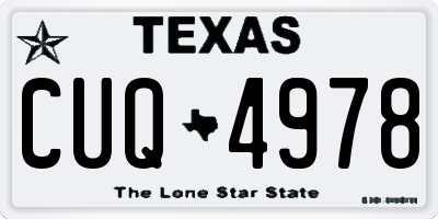 TX license plate CUQ4978