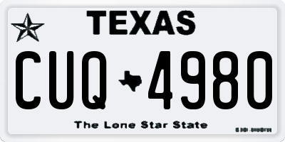 TX license plate CUQ4980