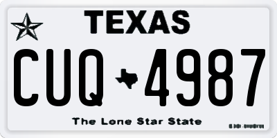 TX license plate CUQ4987