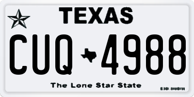 TX license plate CUQ4988