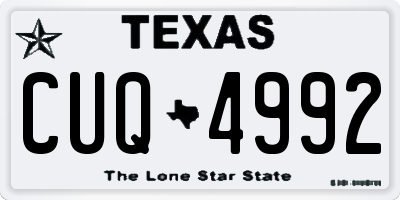 TX license plate CUQ4992