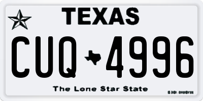 TX license plate CUQ4996