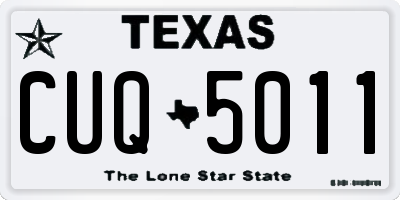 TX license plate CUQ5011