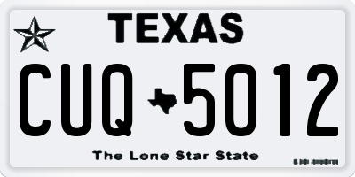 TX license plate CUQ5012
