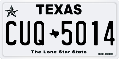 TX license plate CUQ5014