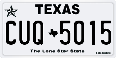 TX license plate CUQ5015
