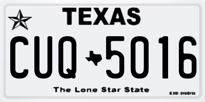 TX license plate CUQ5016