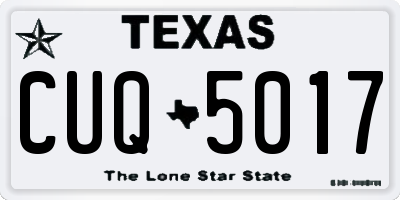 TX license plate CUQ5017