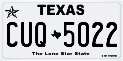 TX license plate CUQ5022