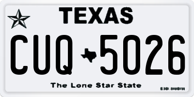 TX license plate CUQ5026