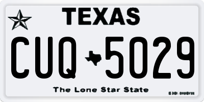 TX license plate CUQ5029