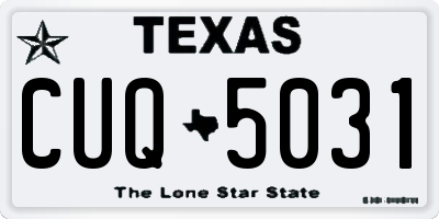 TX license plate CUQ5031