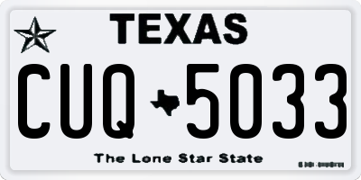 TX license plate CUQ5033