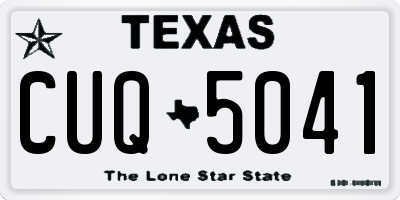 TX license plate CUQ5041
