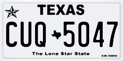 TX license plate CUQ5047