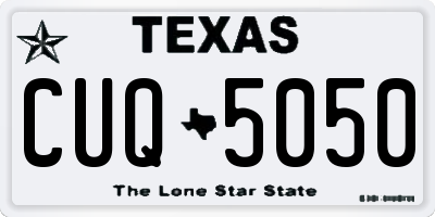 TX license plate CUQ5050
