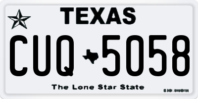 TX license plate CUQ5058