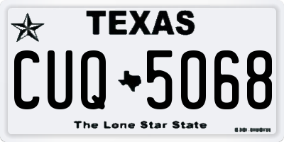 TX license plate CUQ5068