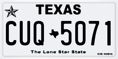 TX license plate CUQ5071