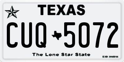 TX license plate CUQ5072