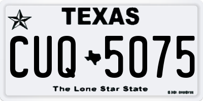 TX license plate CUQ5075