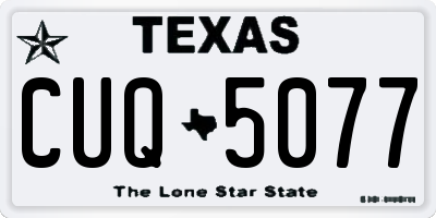 TX license plate CUQ5077
