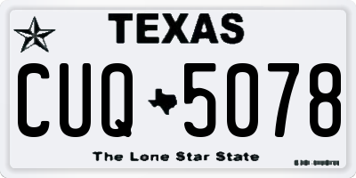 TX license plate CUQ5078