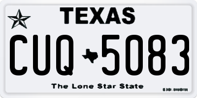 TX license plate CUQ5083