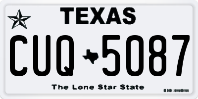 TX license plate CUQ5087