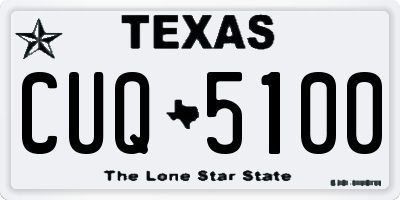 TX license plate CUQ5100