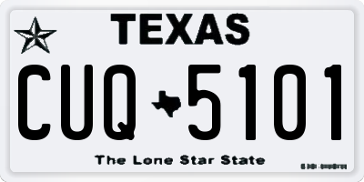 TX license plate CUQ5101