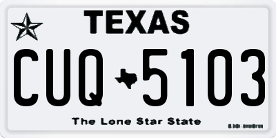 TX license plate CUQ5103
