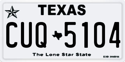 TX license plate CUQ5104