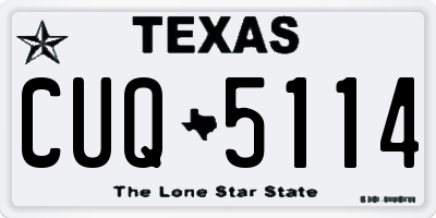 TX license plate CUQ5114