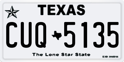 TX license plate CUQ5135