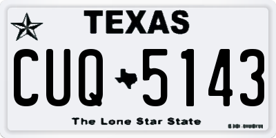 TX license plate CUQ5143