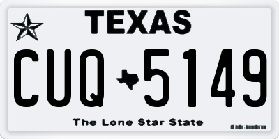 TX license plate CUQ5149