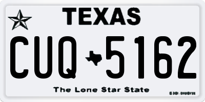 TX license plate CUQ5162