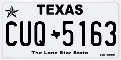 TX license plate CUQ5163