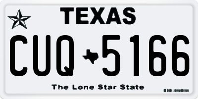 TX license plate CUQ5166