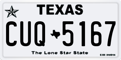 TX license plate CUQ5167
