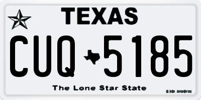 TX license plate CUQ5185